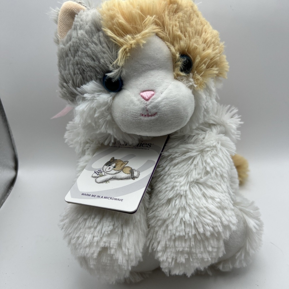 Warmies Calico Gray Cat Therapy Microwavable Plush Stuffed‎ Animal Toy 14"
